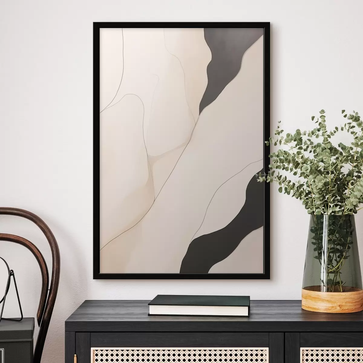 Plakat Abstrakcja konturu f46470