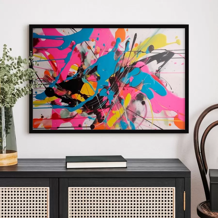 Fototapeta Jasny plamka farby. Styl abstrakcyjny z efektem kapania. f46478