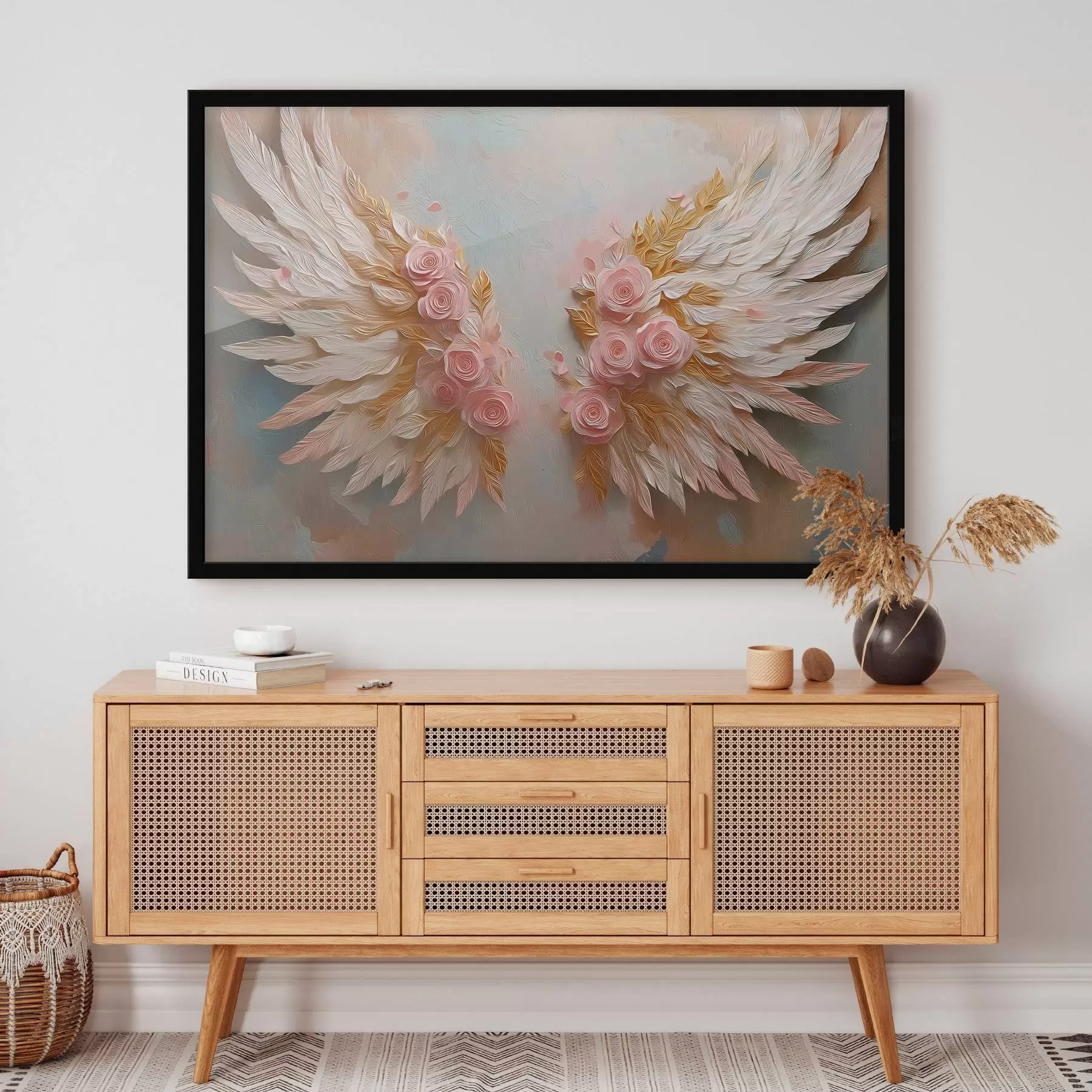 Fototapeta Skrzydła w kolorach żółtym i różowym f46551