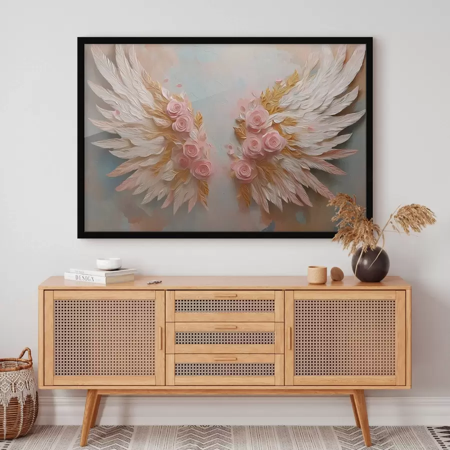 Fototapeta Skrzydła w kolorach żółtym i różowym f46551