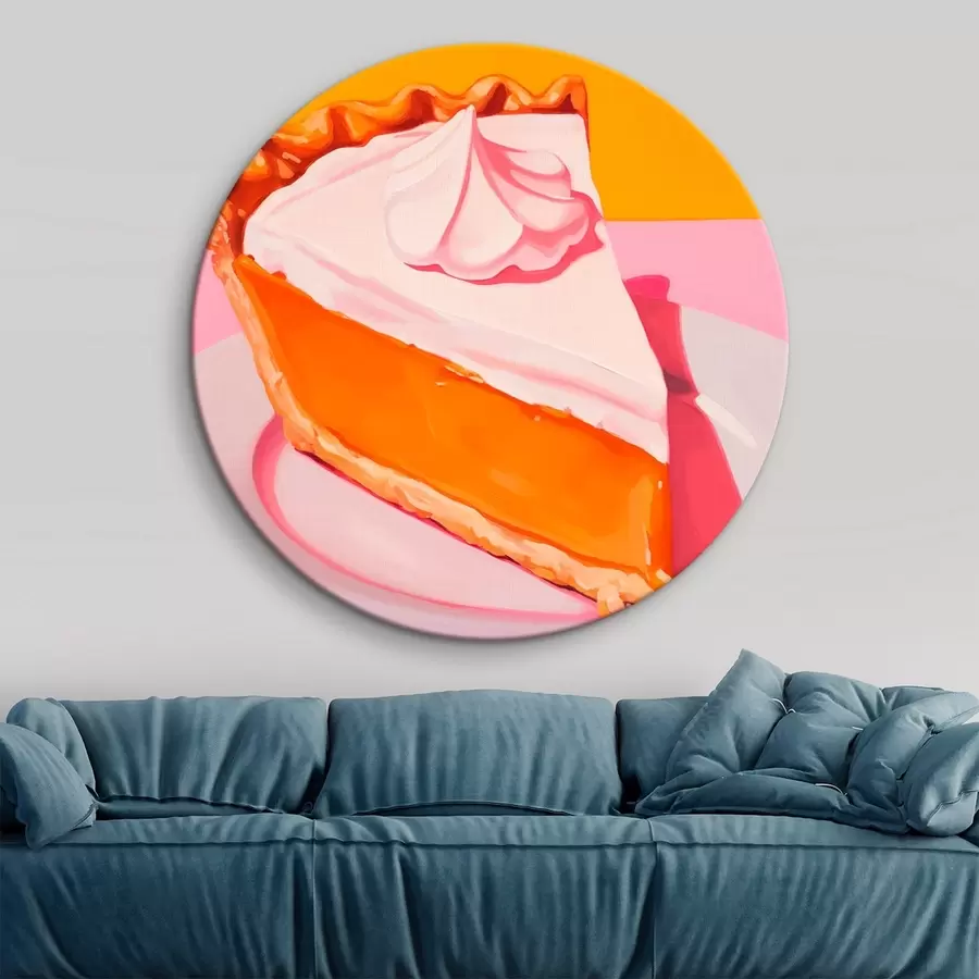 Obraz Kawałek ciasta dyniowego. Ilustracja w stylu pop art. r46462