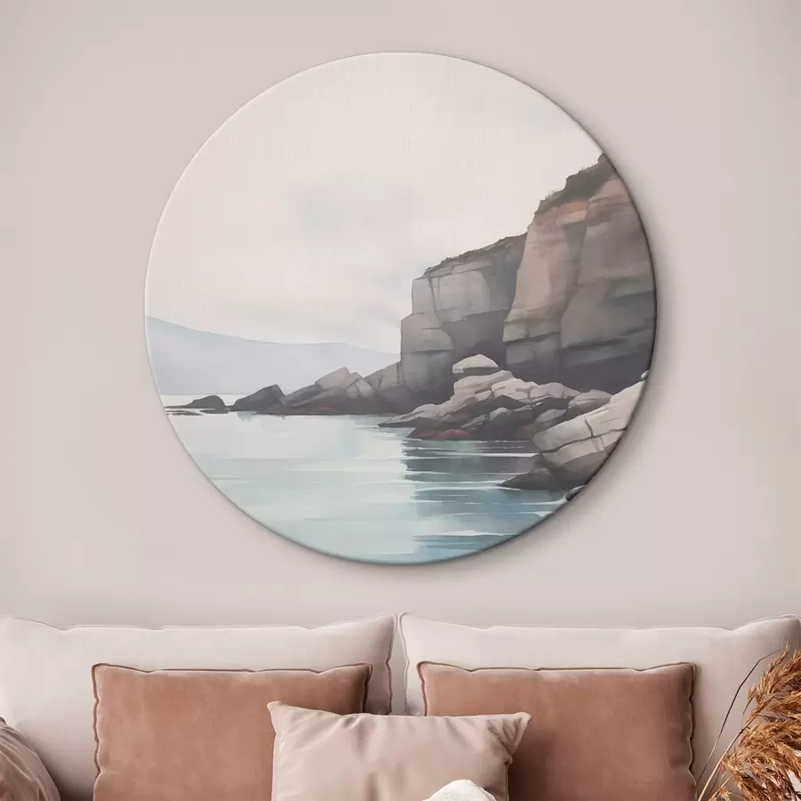 Obraz Skaliste wybrzeże we mgle r46464