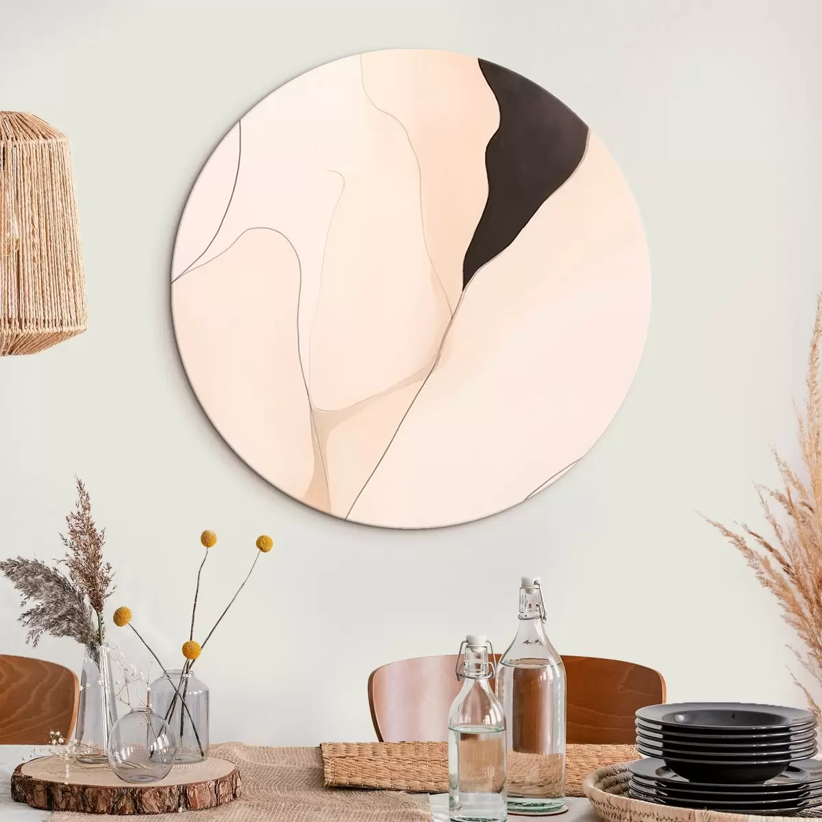 Okrągłe obrazy Abstrakcja konturu r46470