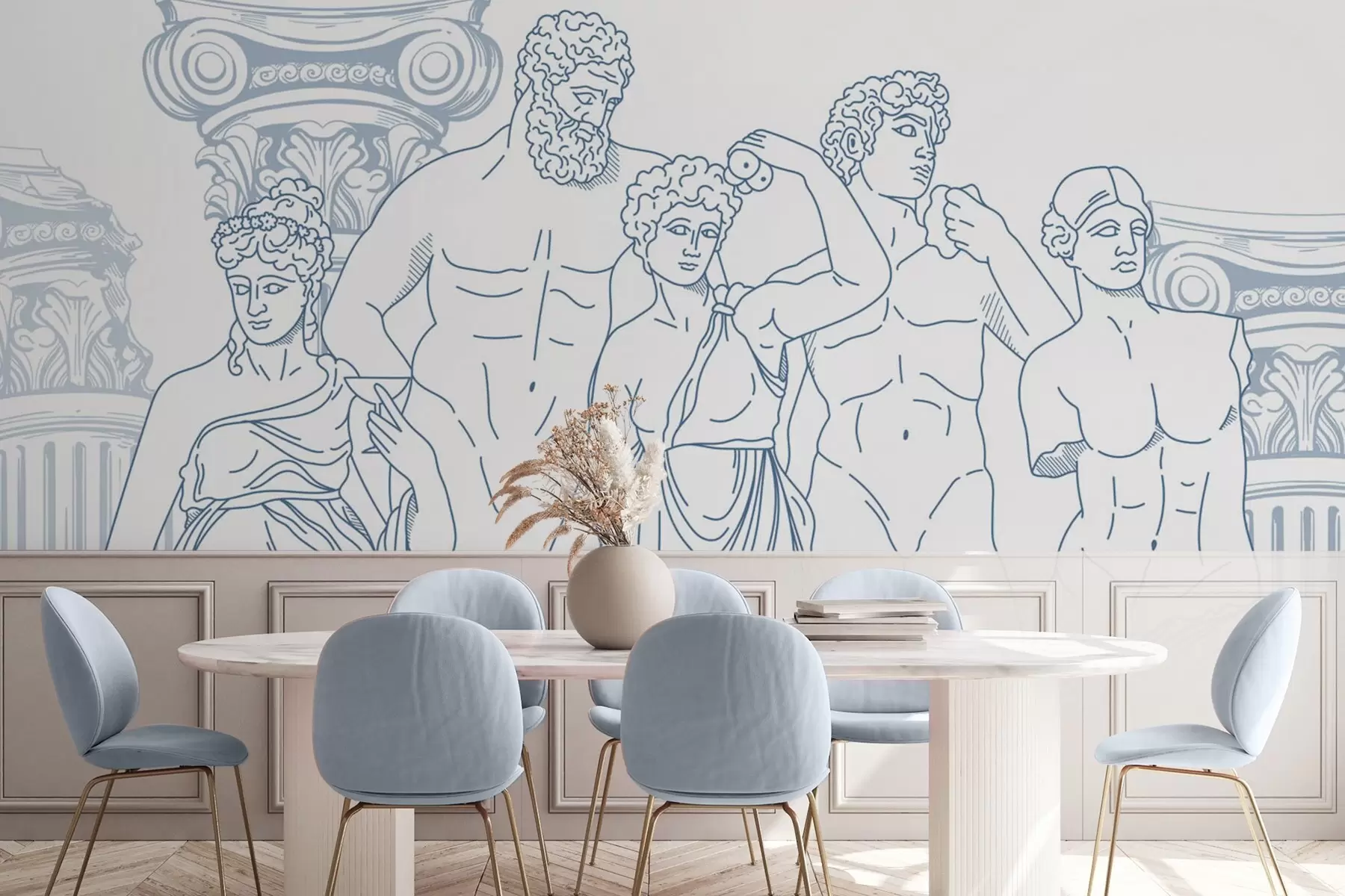 Fototapeta Starożytni ludzie i kolumny w04865