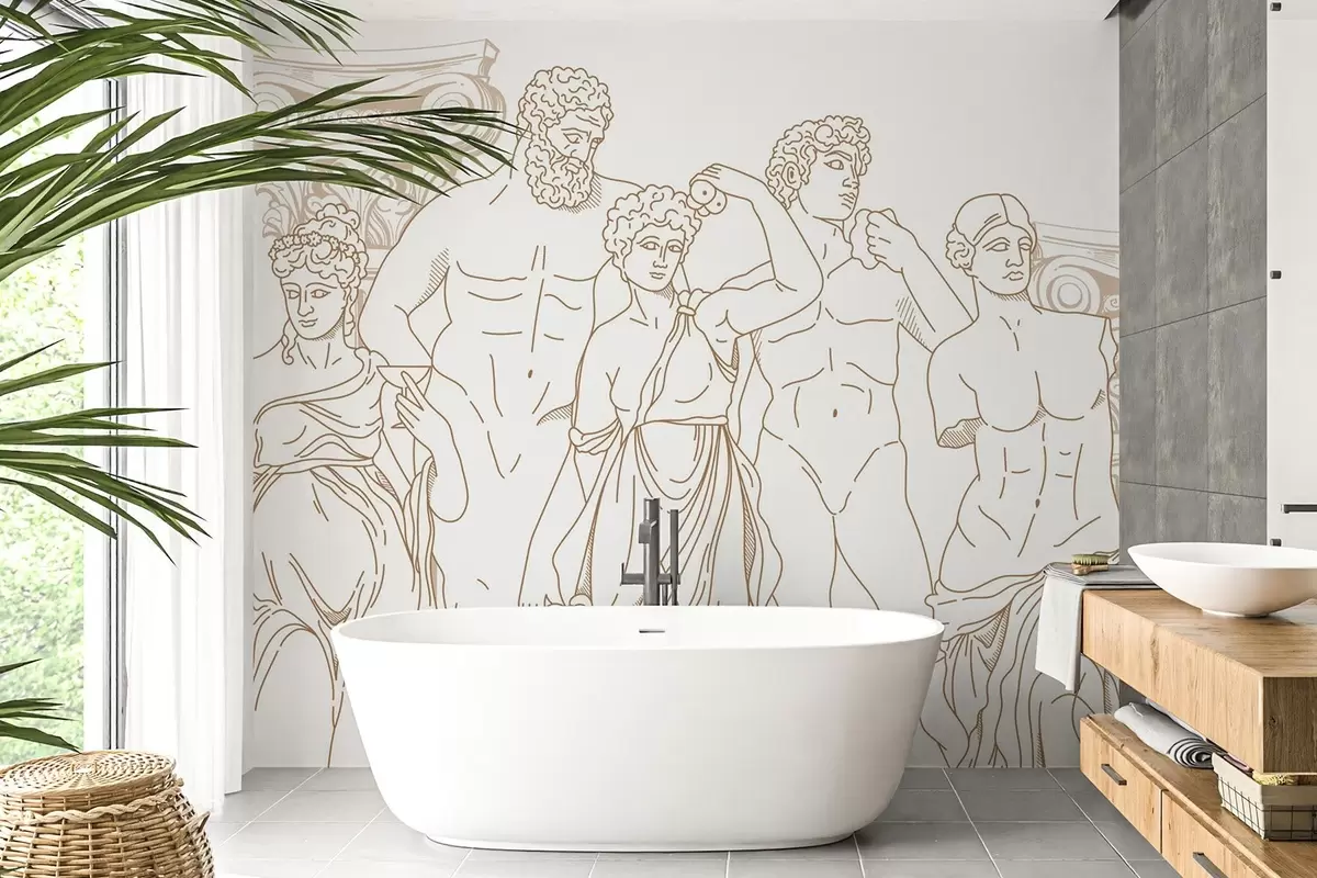 Fototapeta Starożytni ludzie i kolumny w04865v1