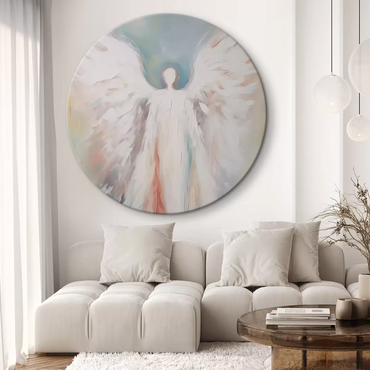 Okrągłe obrazy Anioł r46567