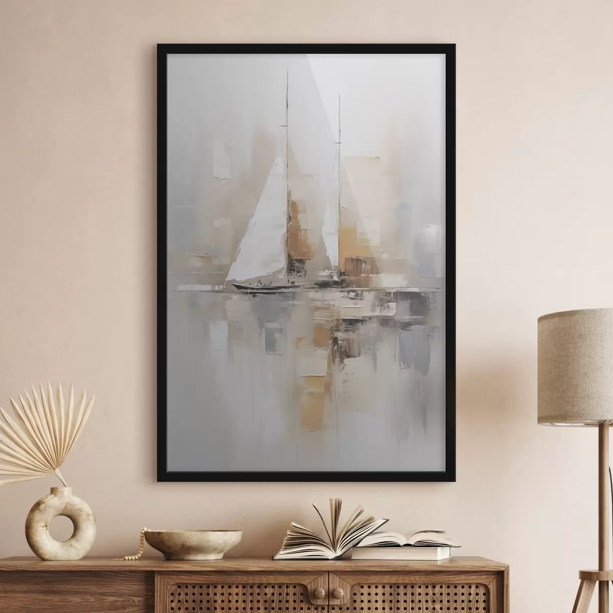 Plakat Abstrakcja żaglówki f46566