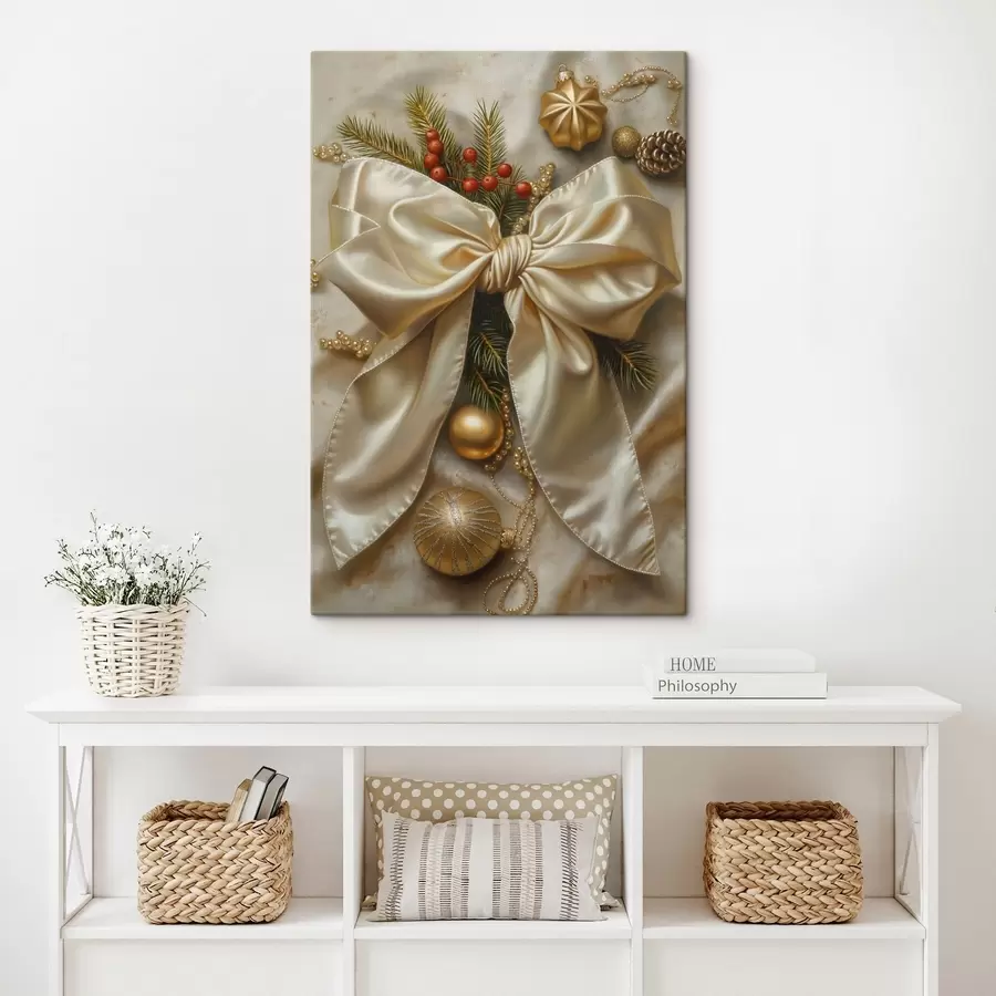 Obraz Świąteczna kokardka s46592