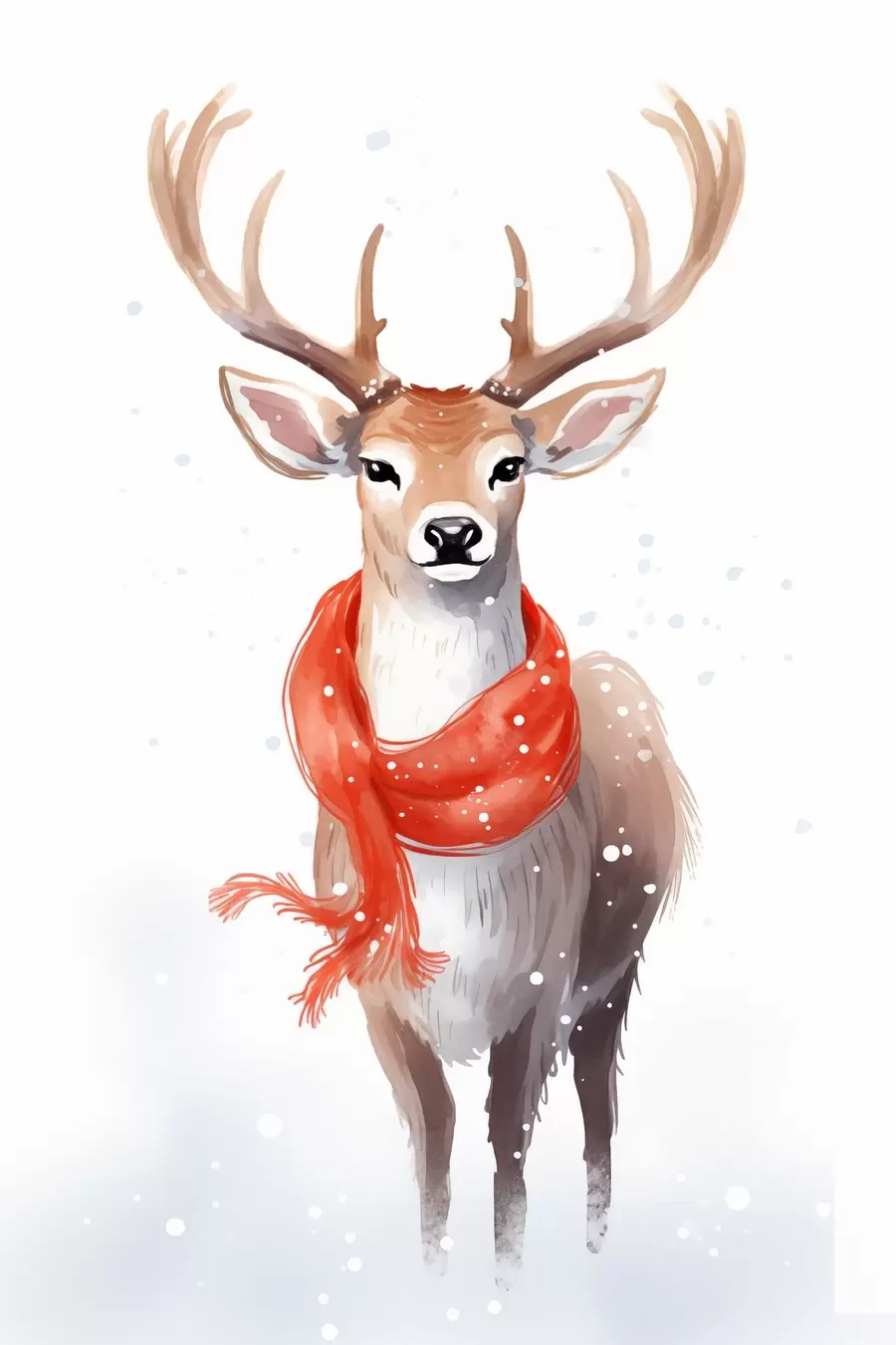 Fototapeta Jeleń z szalikiem f46594