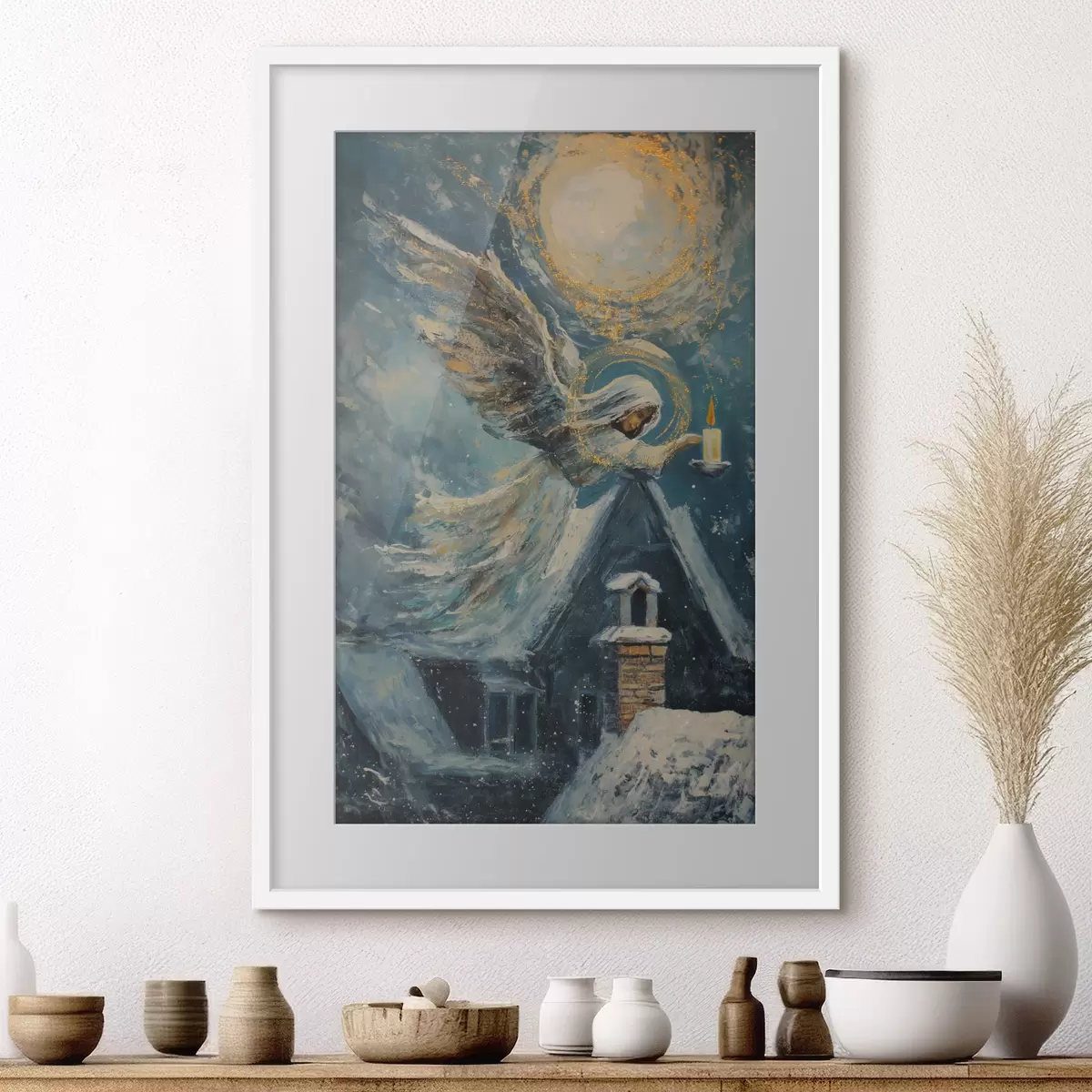 Plakat Anioł nad domami f46600