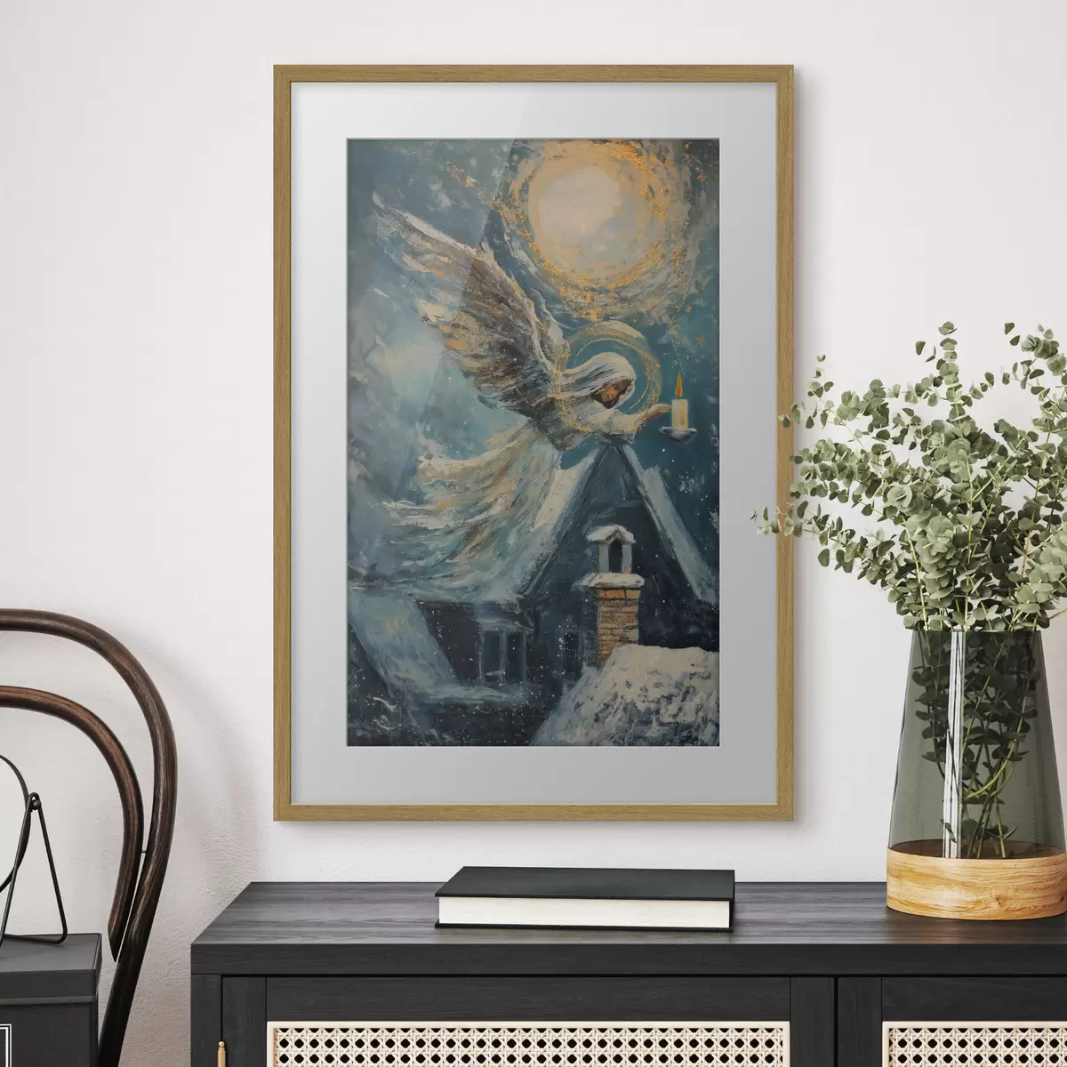 Plakat Anioł nad domami f46600