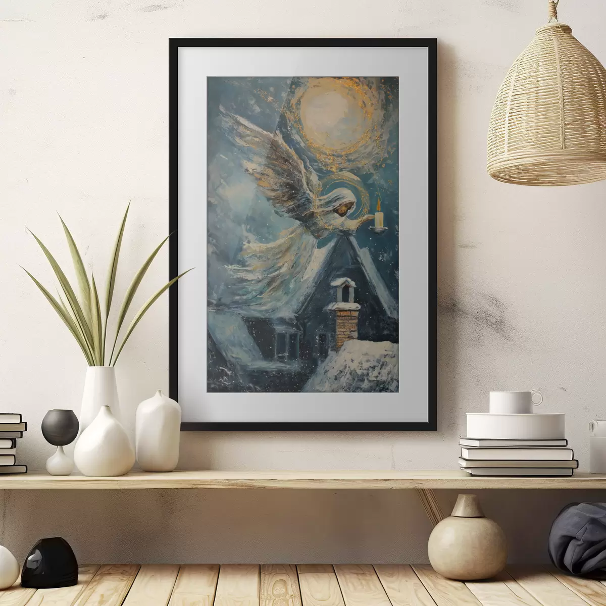 Plakat Anioł nad domami f46600