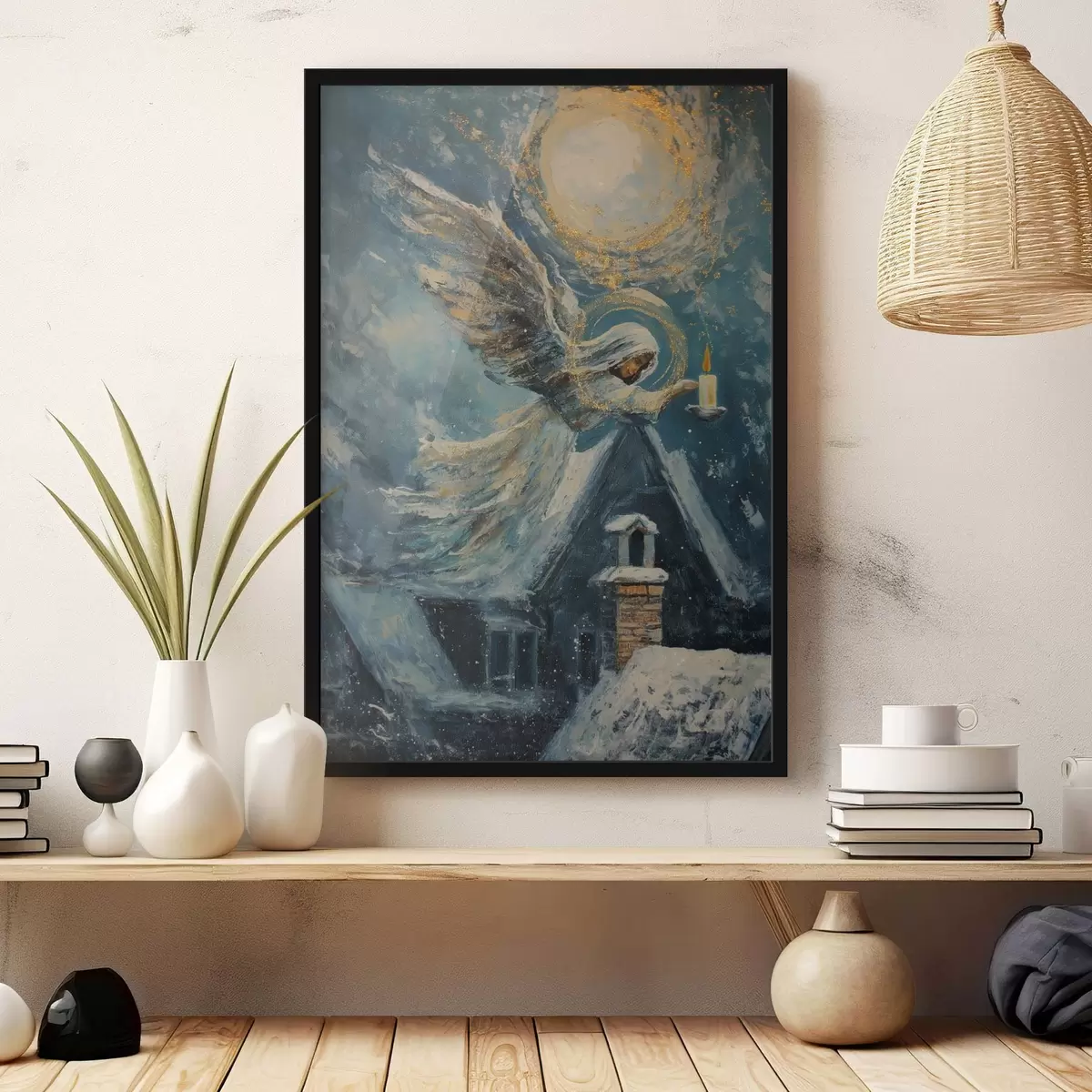 Plakat Anioł nad domami f46600