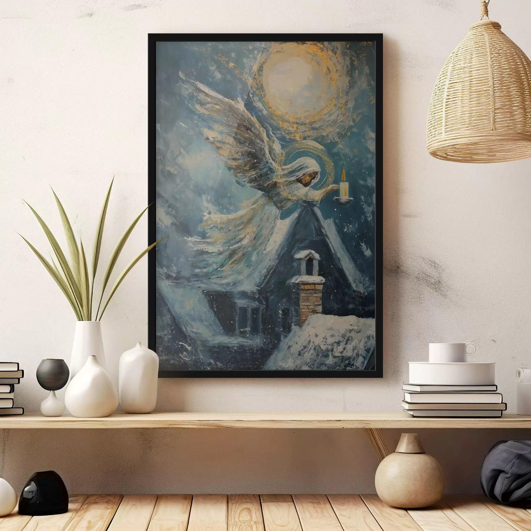 Fototapeta Anioł nad domami f46600