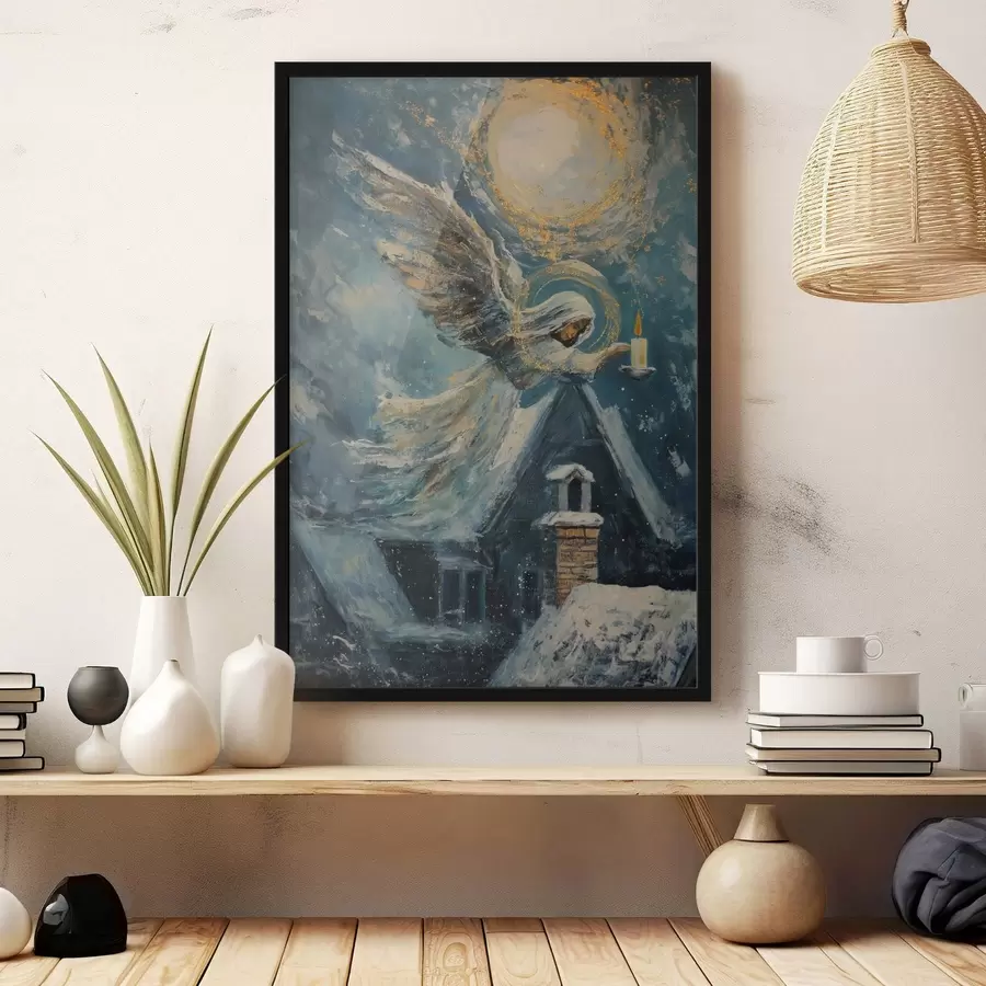 Fototapeta Anioł nad domami f46600