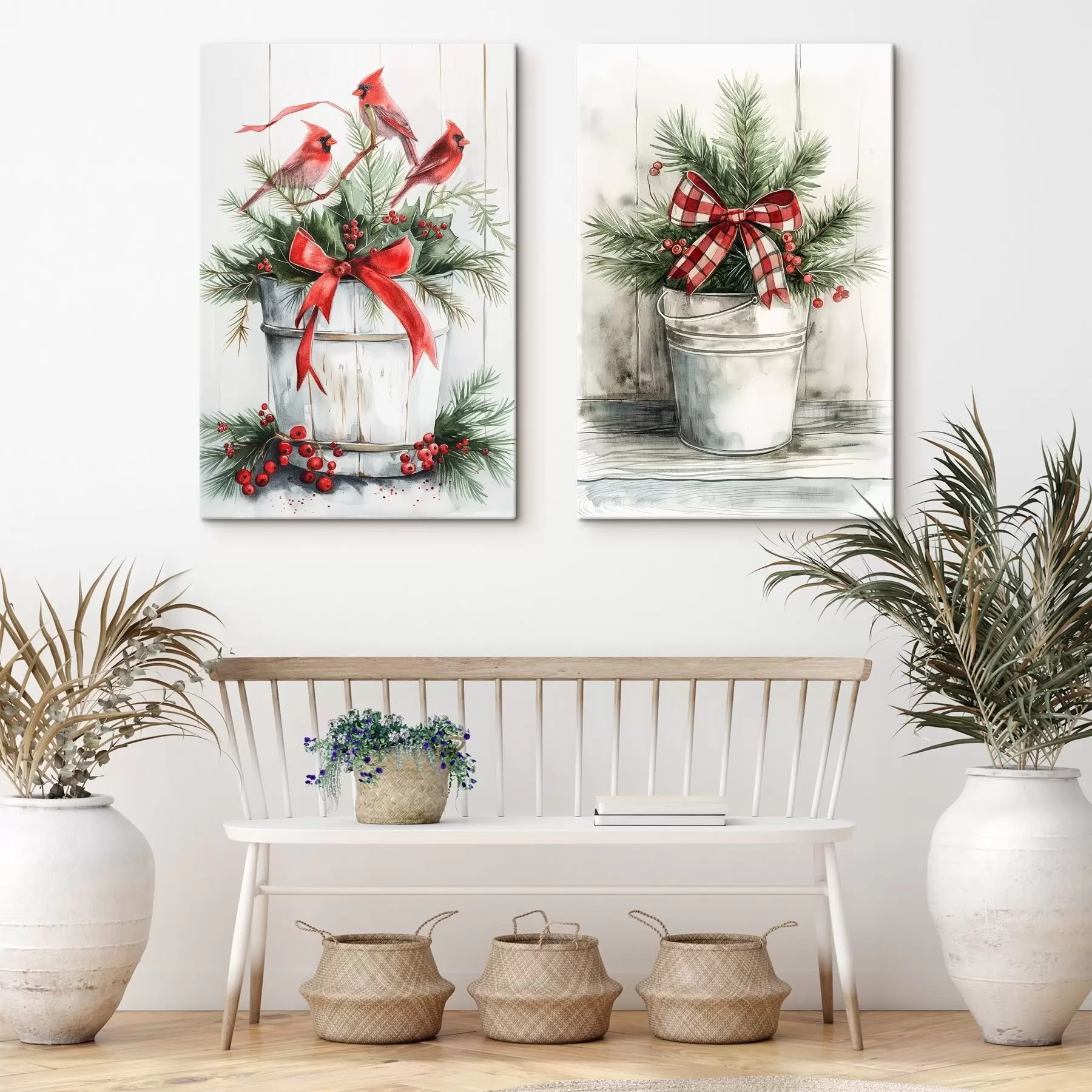 Obraz Świąteczne doniczki m00959