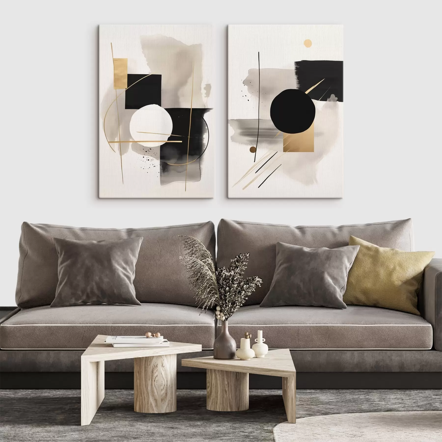 Obraz Abstrakcje z kształtami m00940