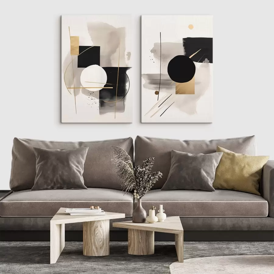 Obraz Abstrakcje z kształtami m00940