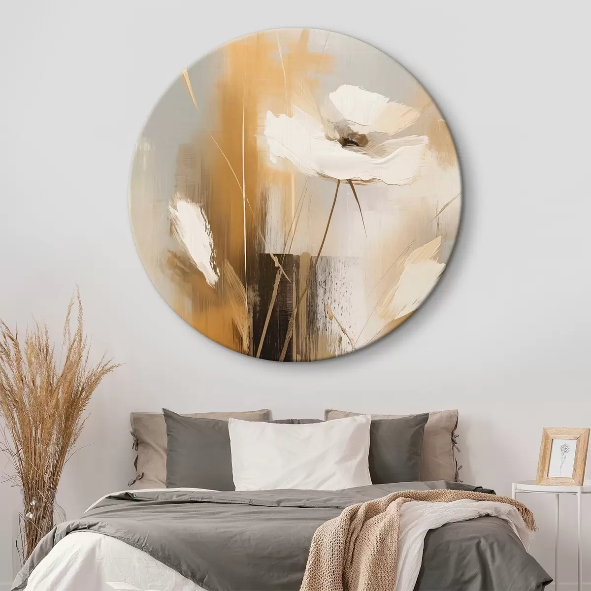 Okrągłe obrazy Abstrakcyjny kwiat polny r46453
