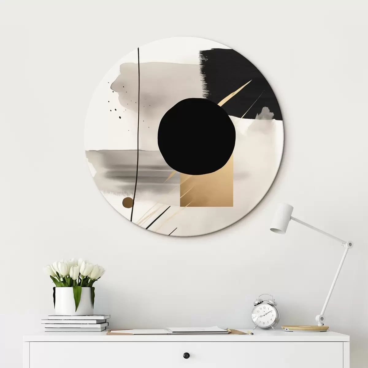 Okrągłe obrazy Abstrakcje z kształtami r46572