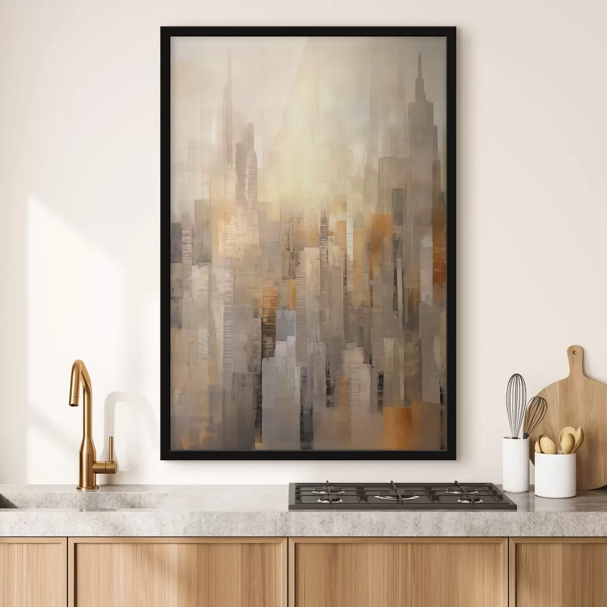 Plakat Abstrakcyjny pejzaż miejski f46580