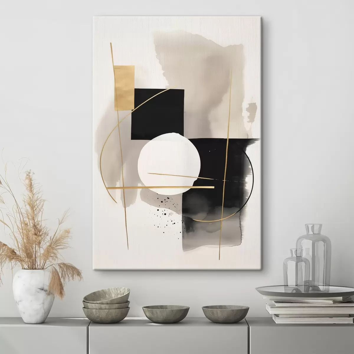 Obraz Abstrakcje z kształtami s46573