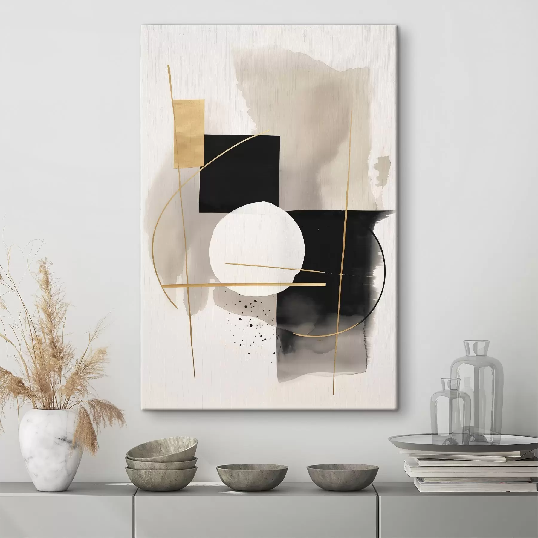 Obraz Abstrakcje z kształtami s46573