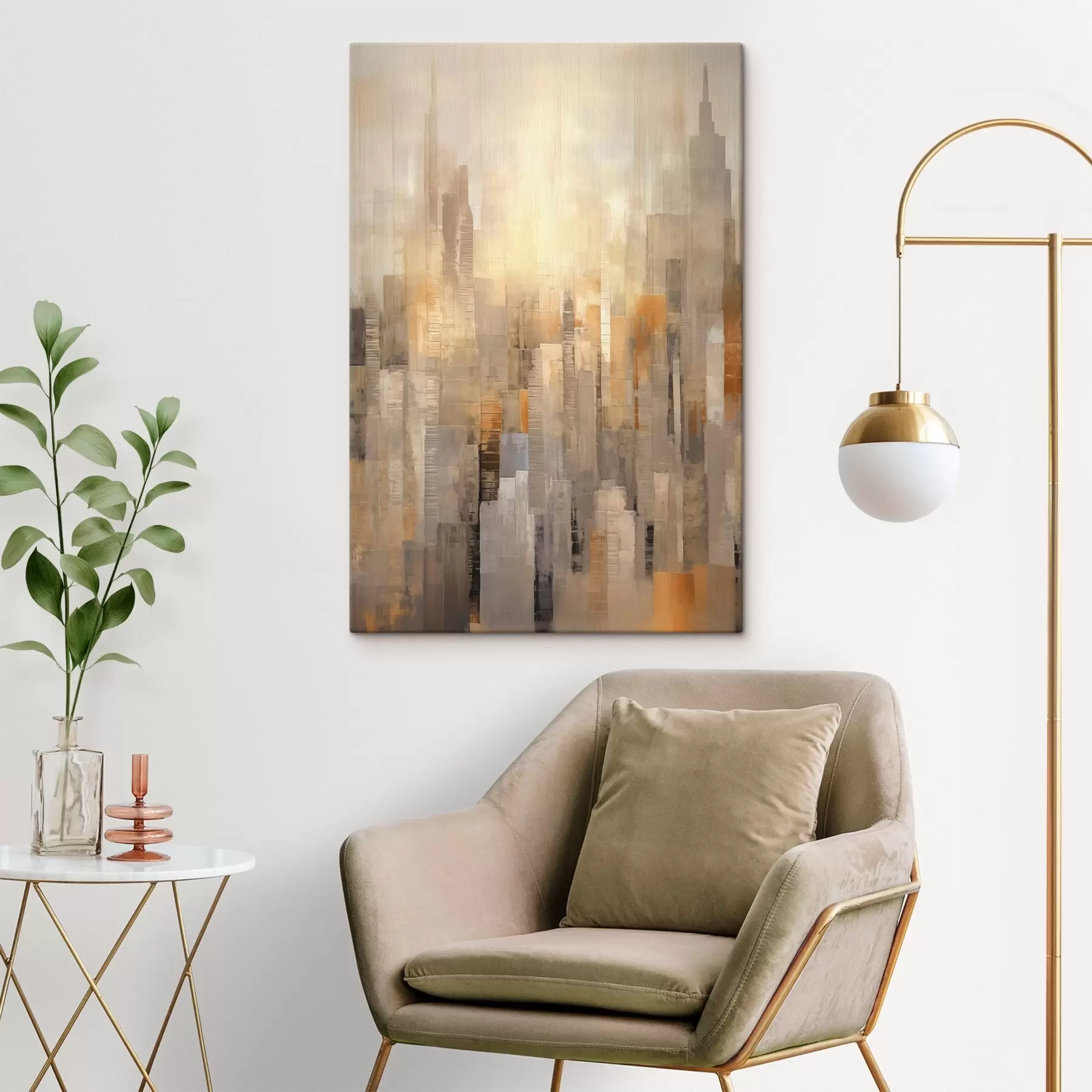 Obraz Abstrakcyjny pejzaż miejski s46580