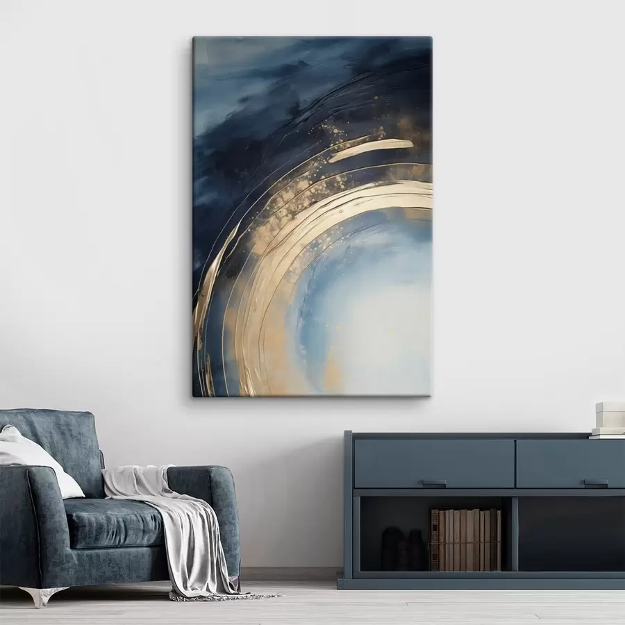 Obraz Szeroki pierścień z jasnym środkiem i cętkowaną glazurą s46488