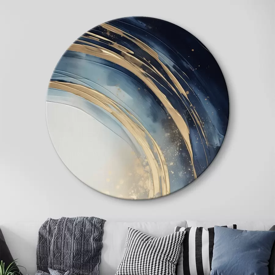 Obraz Wąskie, warstwowe pierścienie nad bladym horyzontem r46489