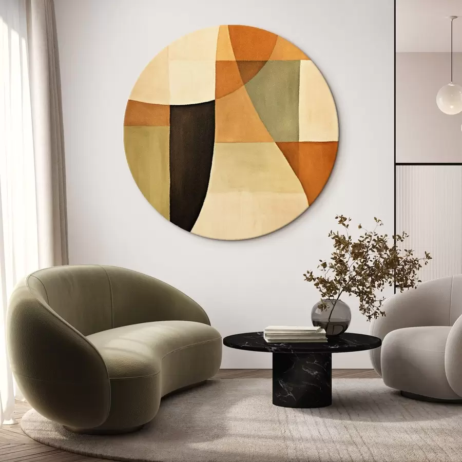 Obraz Miękkie geometryczne pola w ciepłej, naturalnej palecie barw r46538