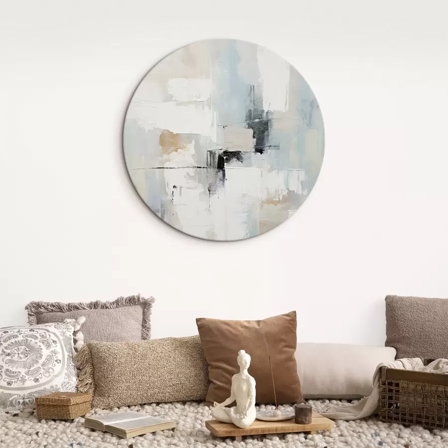 Obraz Jasny abstrakcyjny wzór z czarnymi akcentami r46548