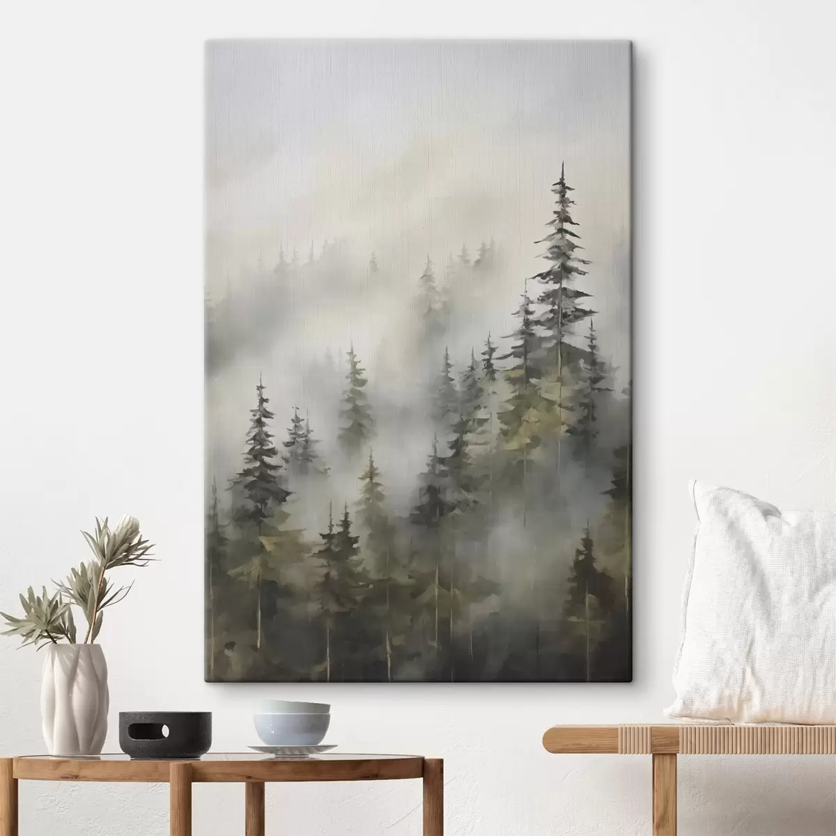 Obraz Las we mgle imitacja obrazu s46671