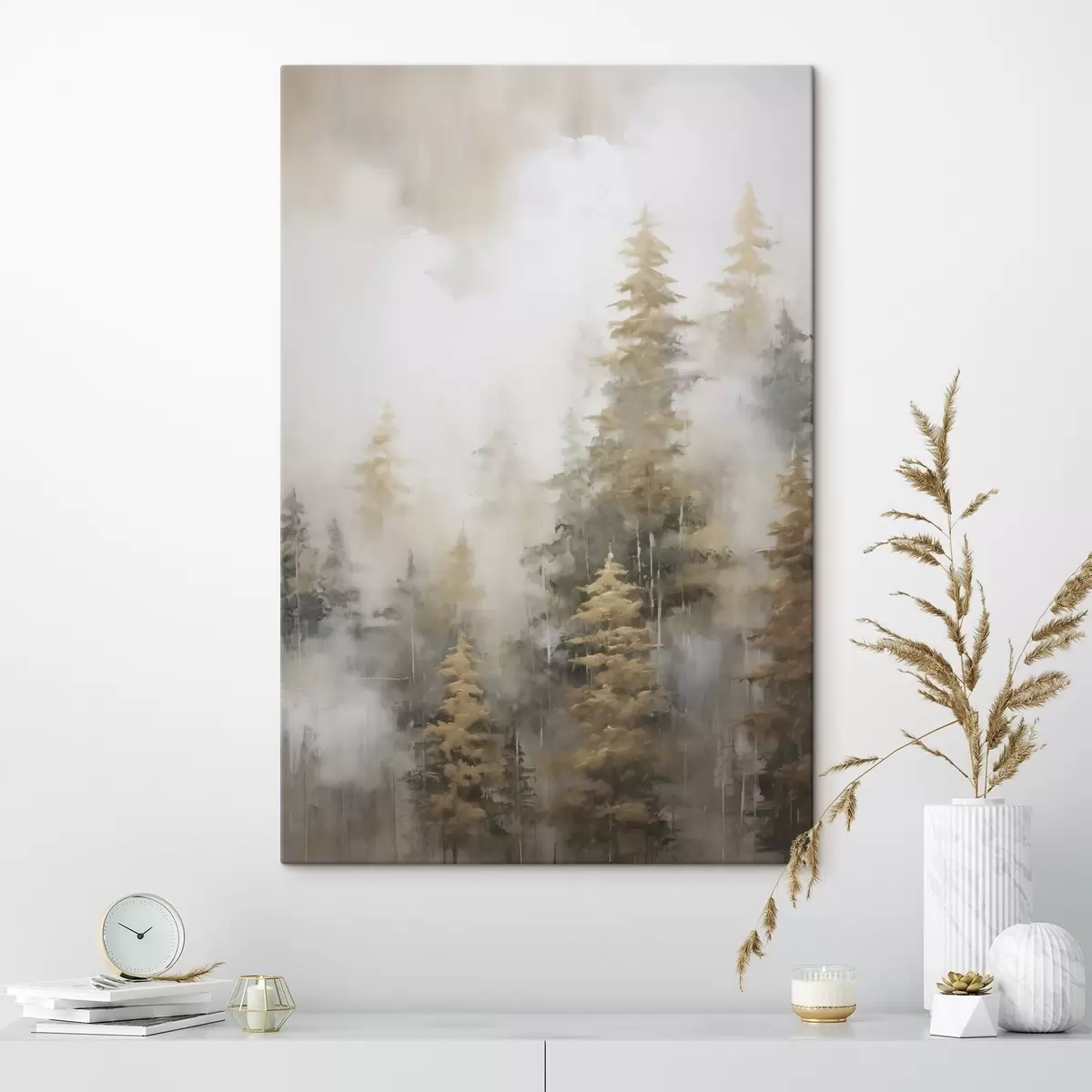 Obraz Leśna imitacja malarstwa s46672