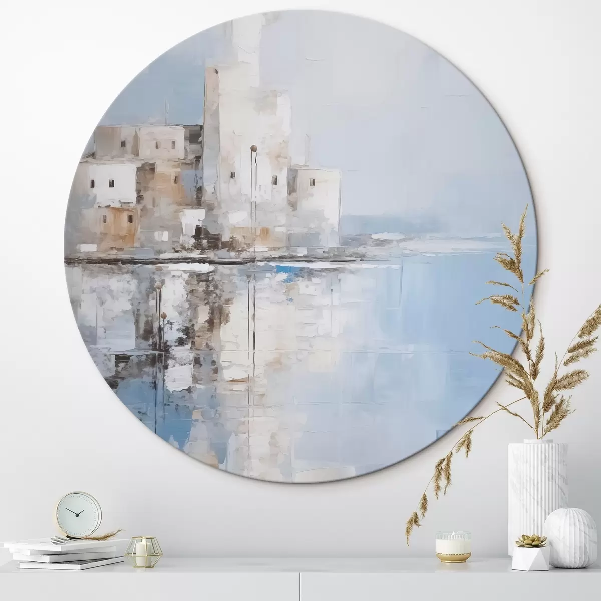 Okrągłe obrazy Abstrakcyjna imitacja pejzażu w malarstwie r46674