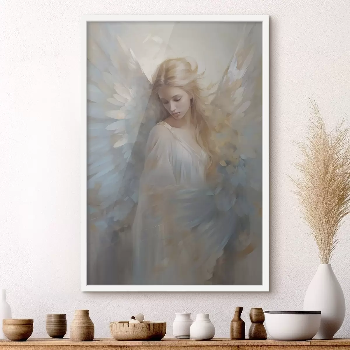 Plakat Imitacja abstrakcyjnego obrazu anioła f46682