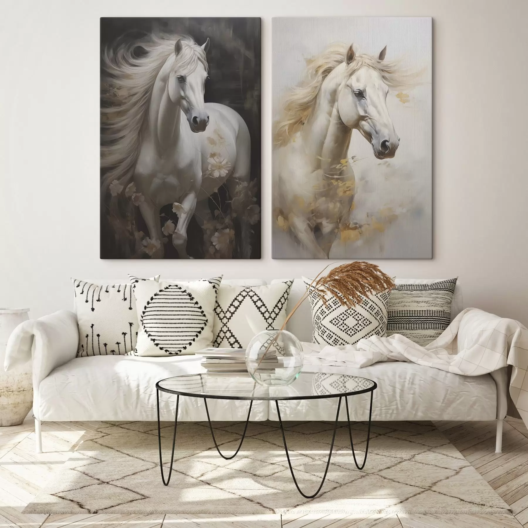 Obraz Imitacja malowania konia m01000