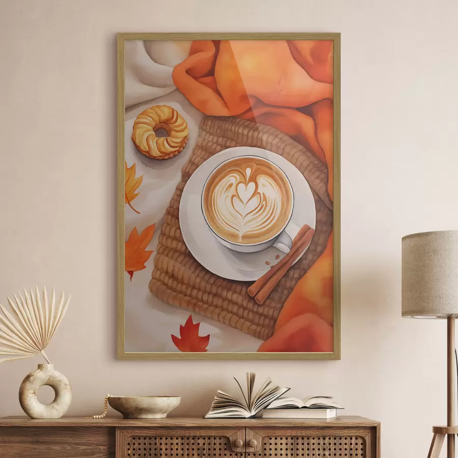 Fototapeta Jesienna latte f46623