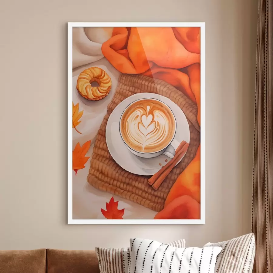 Fototapeta Jesienna latte f46623