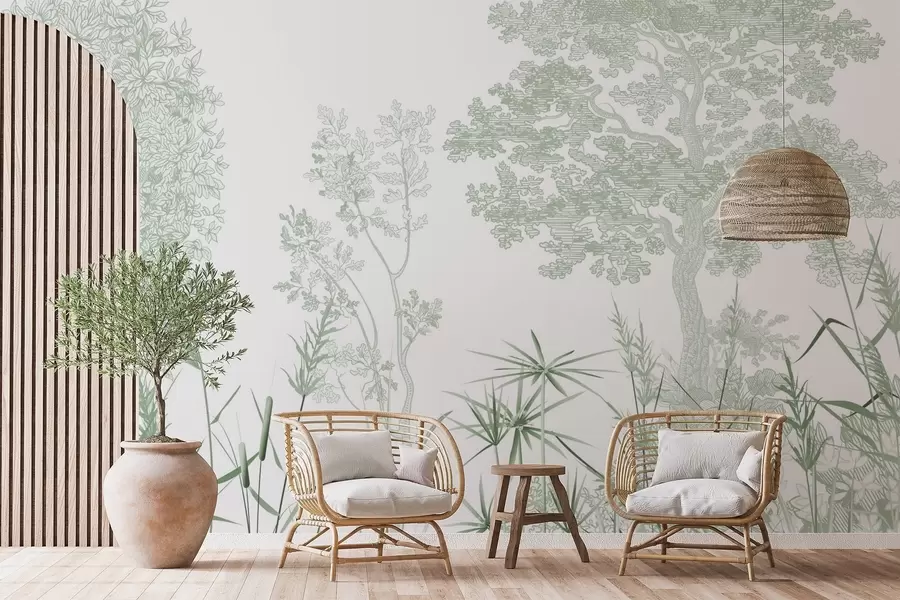 Fototapeta Drzewa i trawa w04910v2