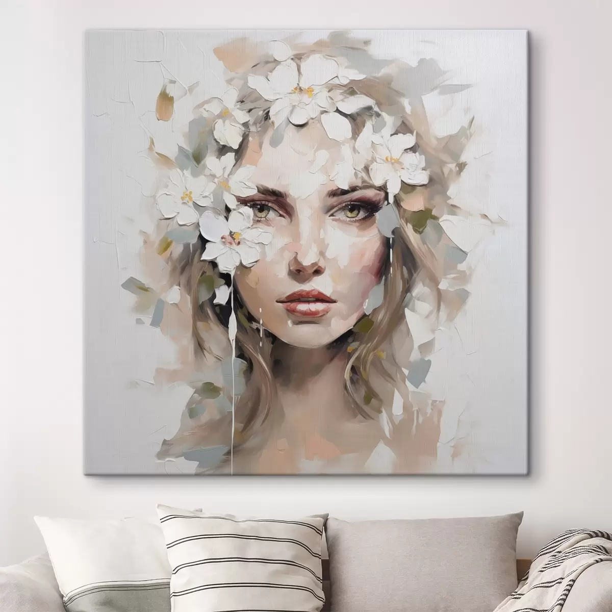 Obraz Abstrakcyjny portret imitujący malarstwo s46749