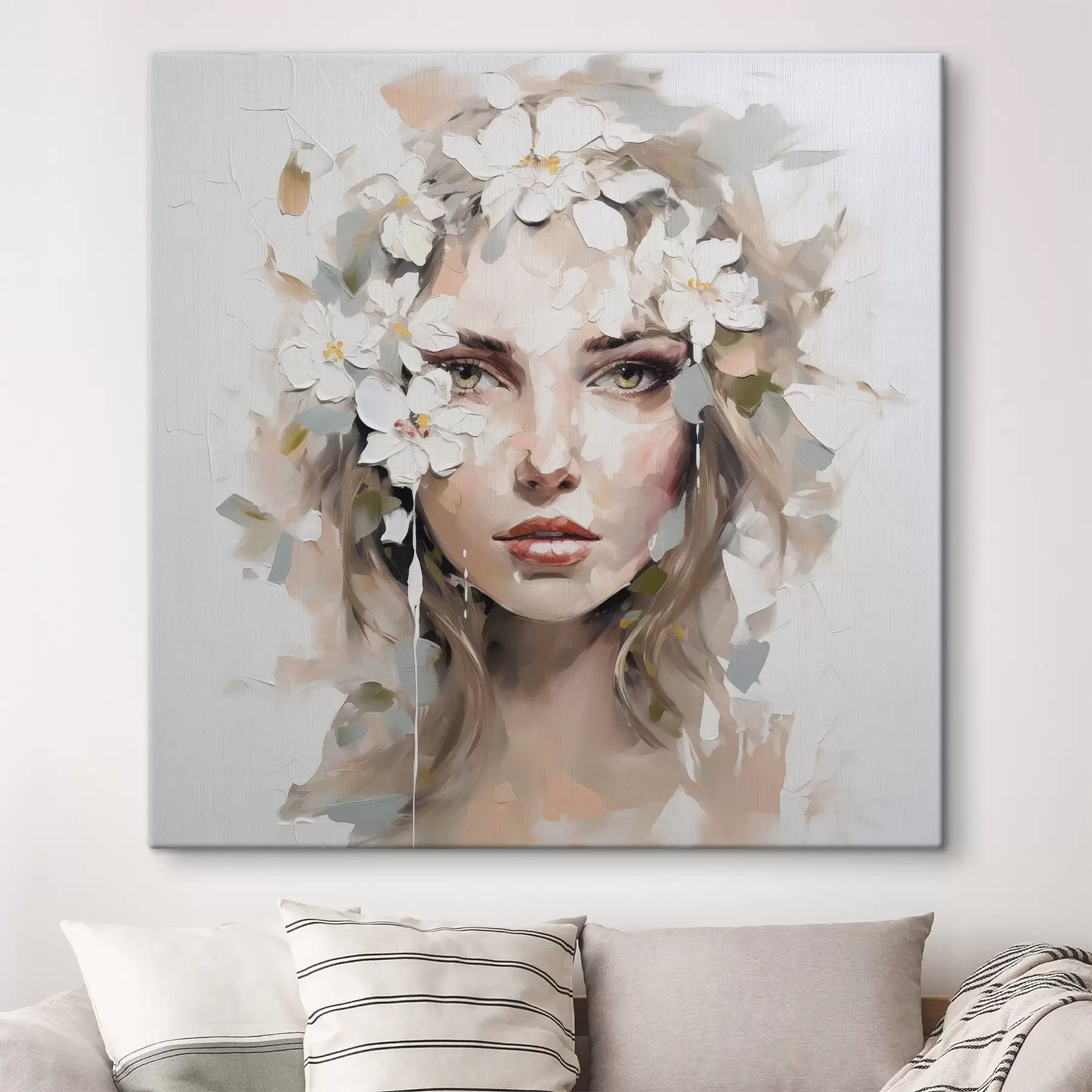 Obraz Abstrakcyjny portret imitujący malarstwo s46749