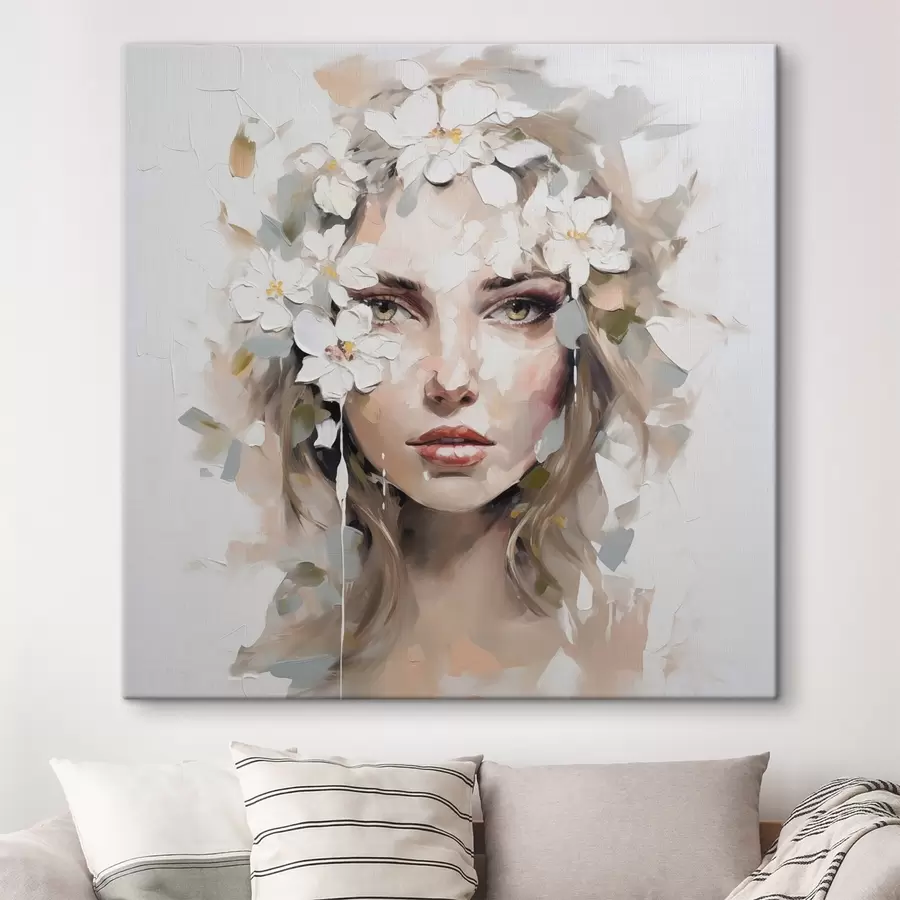 Obraz Abstrakcyjny portret imitujący malarstwo s46749