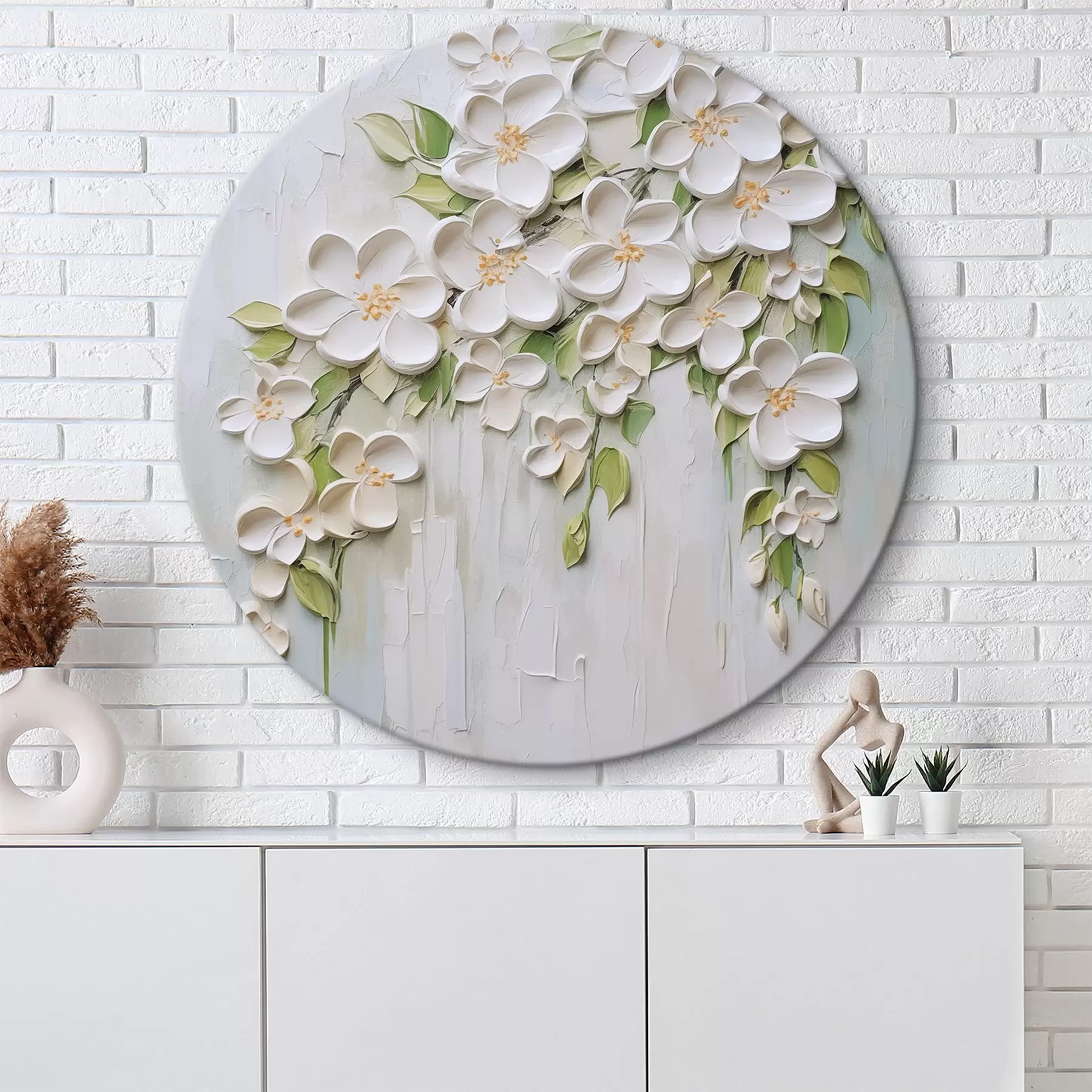 Obraz Abstrakcyjne kwiaty imitujące malarstwo r46755