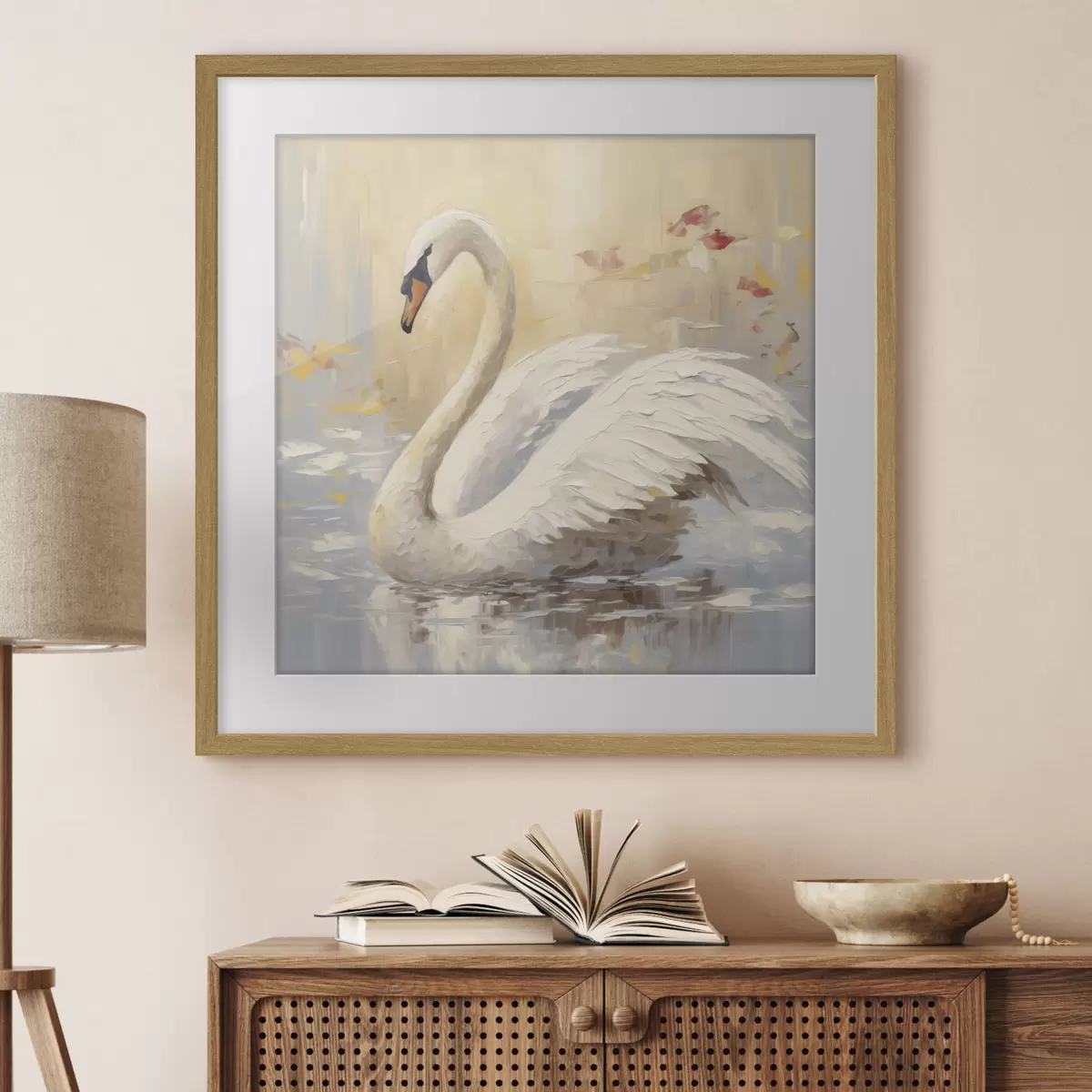 Plakat Obraz imitujący łabędzia f46748