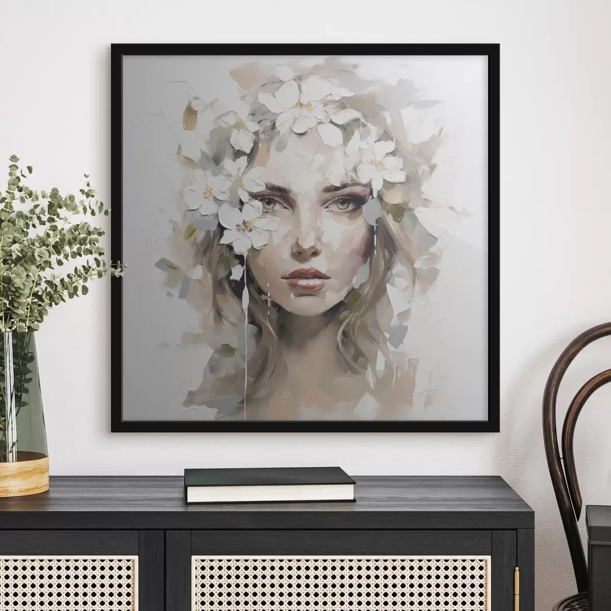 Plakat Abstrakcyjny portret imitujący malarstwo f46749