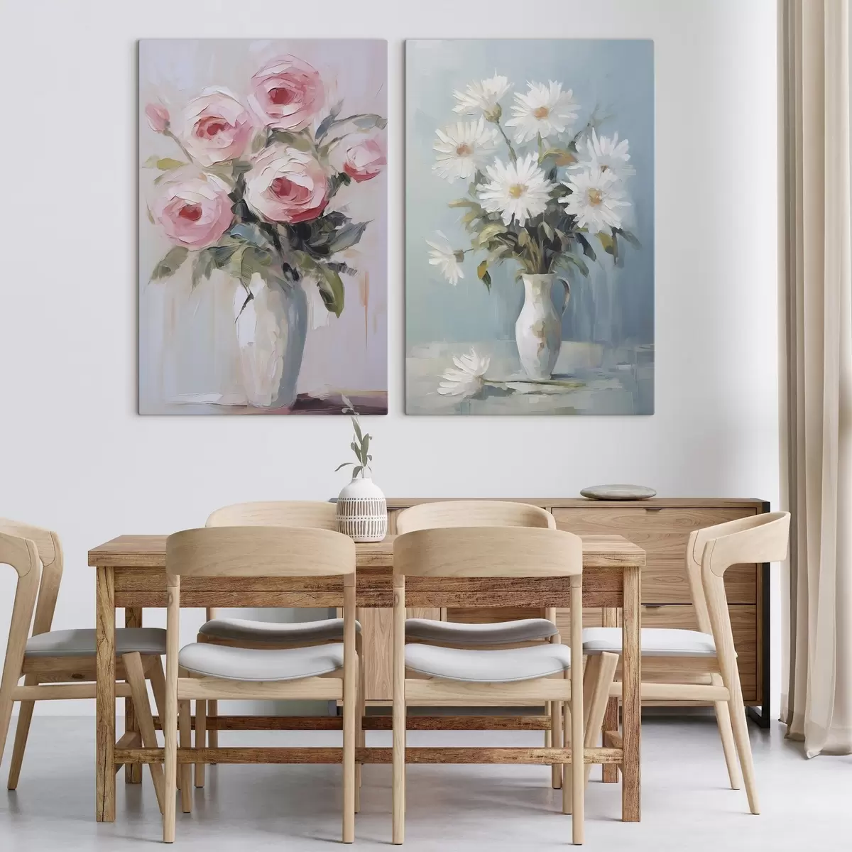 Obraz Kwiaty w wazonie – imitacja obrazu m01027