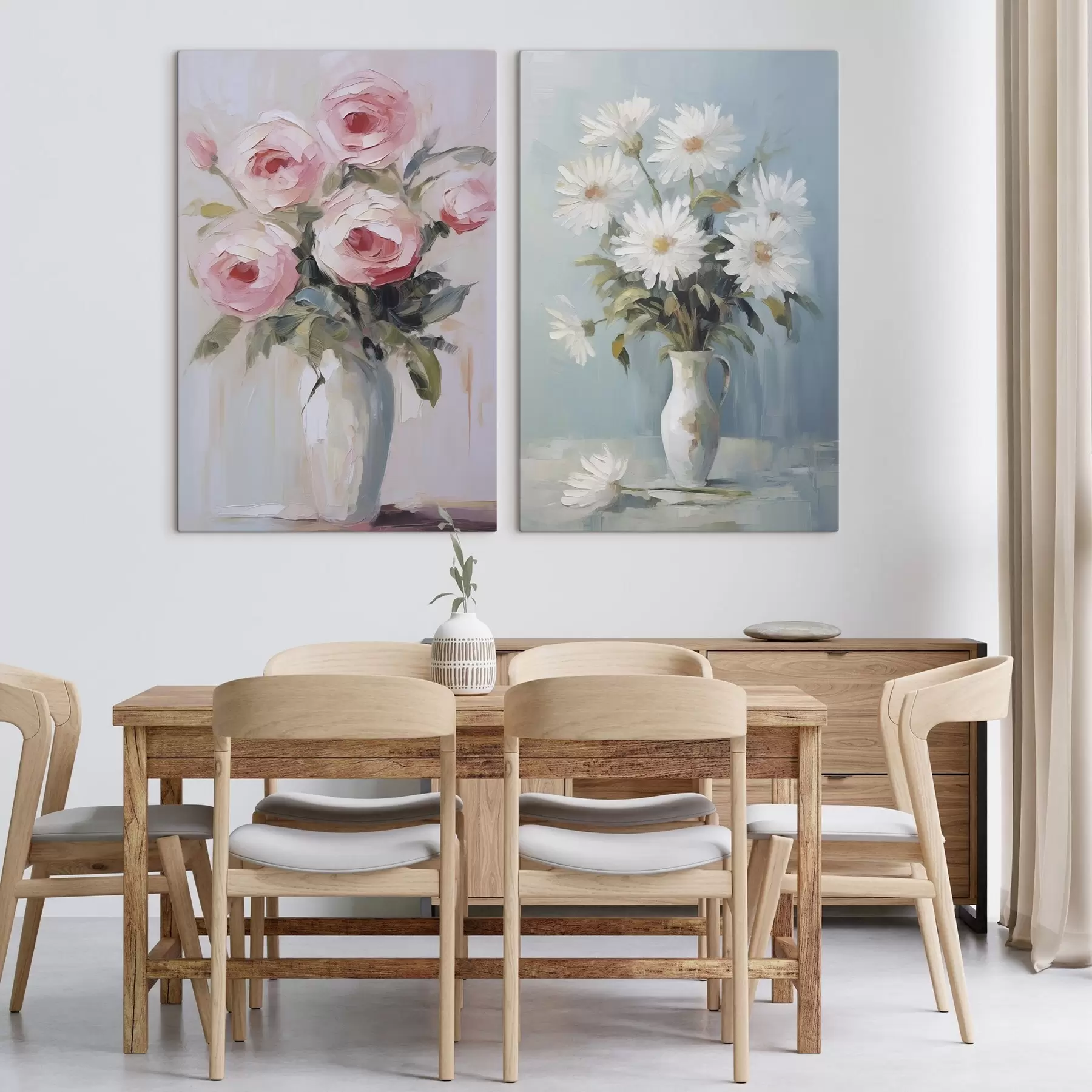 Obraz Kwiaty w wazonie – imitacja obrazu m01027