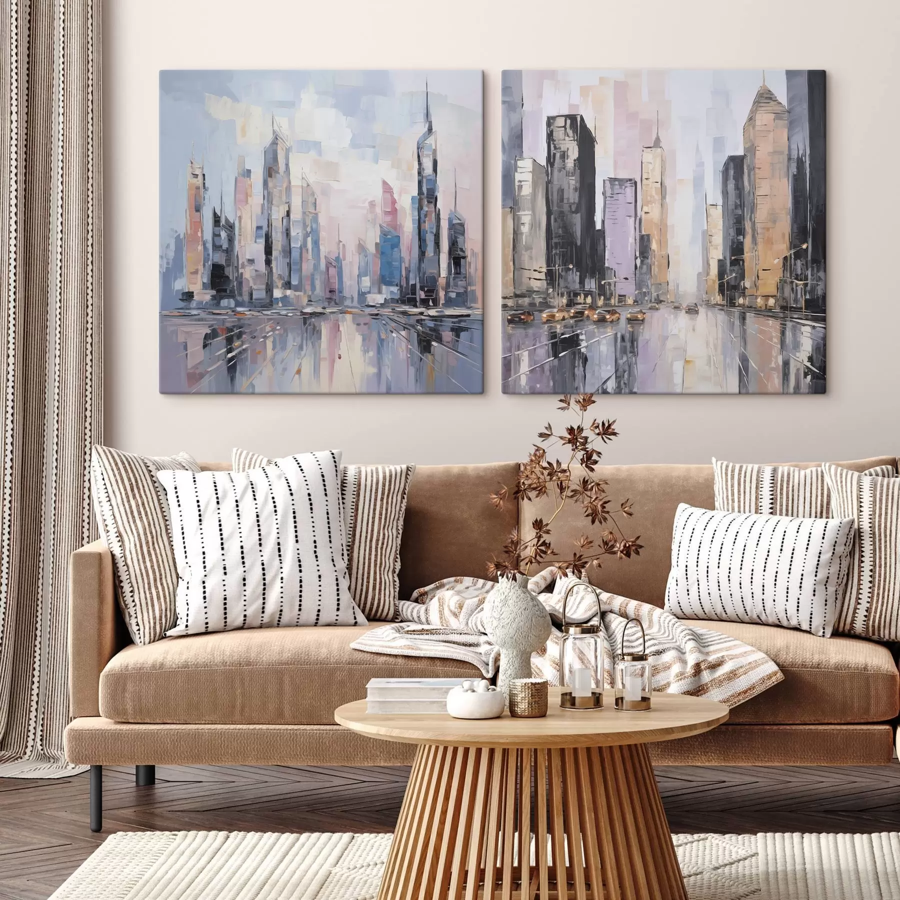 Obraz Abstrakcyjna imitacja malarstwa miejskiego m01032