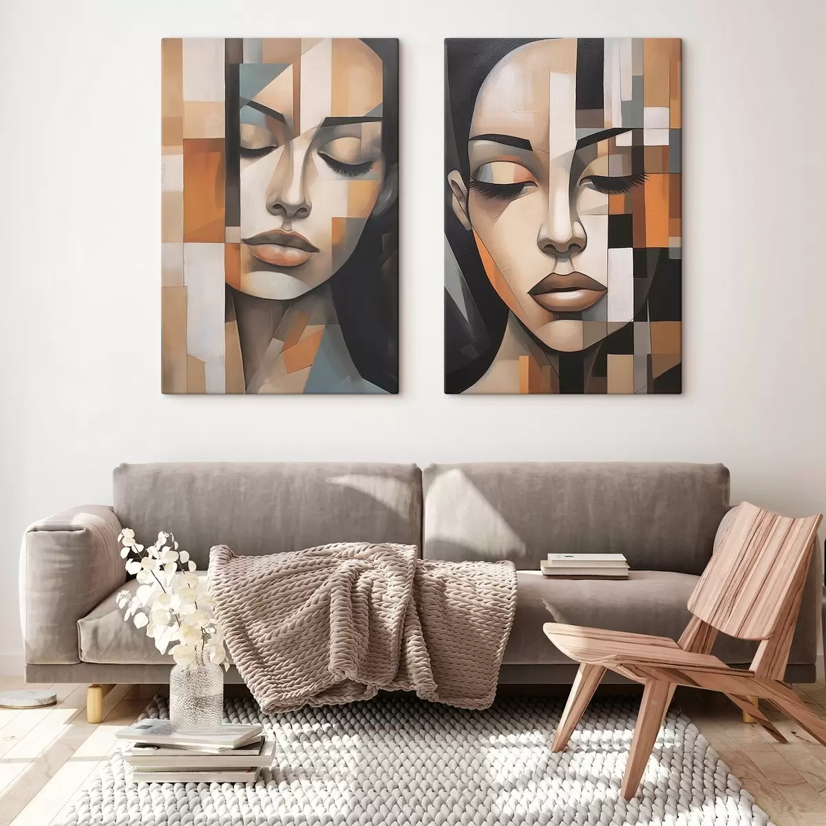 Obraz Kubistyczny portret kobiety m01023